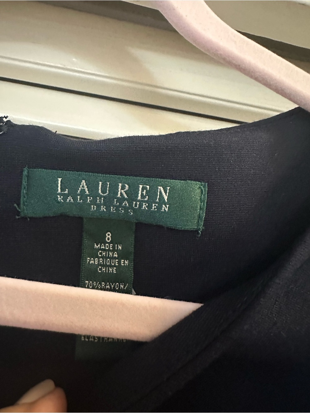 Classic Ralph Lauren Navy Sheath Dress with 3/4 Sleeves - Picture 6 of 8